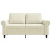 vidaXL 2-Sitzer-Sofa Creme 120 cm Samt