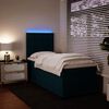 vidaXL Boxspringbett mit Matratze Blau 90x190 cm Samt