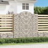vidaXL Gabionen mit Hochbogen 8 Stk. 200x50x220/240cm Verzinktes Eisen