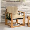 vidaXL Outdoor-Sofagarnitur Massives Akazienholz und Textilene Natur