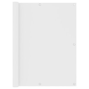 vidaXL Balkon-Sichtschutz Wei&szlig; 120x500 cm Oxford-Gewebe