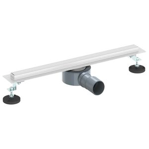 vidaXL 360&deg; Duschablauf mit slim Modell Silber 50 cm Edelstahl 304