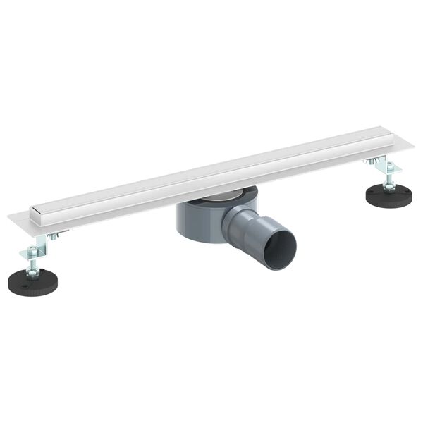 vidaXL 360&deg; Duschablauf mit slim Modell Silber 50 cm Edelstahl 304