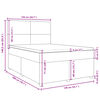 vidaXL Boxspringbett mit Matratze Taupe 140x200 cm Stoff