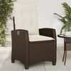 vidaXL Gartensessel mit Kissen 2 Stk. Verstellbar Braun Poly Rattan