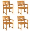 vidaXL Bank Outdoor 4 pcs Natur 56 x 55,5 x 90 cm Massivholz Akazie