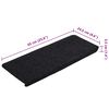 vidaXL Stufenmatten Selbstklebend 30 Stk. Schwarz 65x24,5x3,5 cm