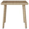 vidaXL Garten-Couchtisch Rechteckig Beige 40x40x37 cm Poly Rattan