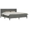 vidaXL Bettgestell mit Matratze Dunkelgrau 200 x 200 cm Samt