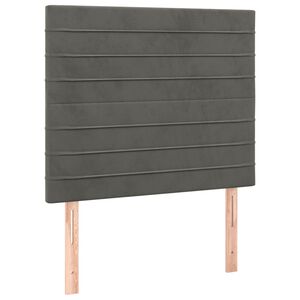 vidaXL Kopfteil Dunkelgrau 80 x 5 x 118/128 cm Samt