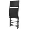 vidaXL 7-tlg. Garten-Essgruppe Klappbar Stahl Poly Rattan Schwarz