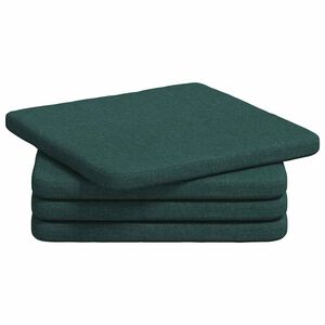 vidaXL Sitzkissen 4 stk. Stoff Dunkelgr&uuml;n 40 x 40 x 3 cm
