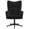 vidaXL Relaxsessel mit Hocker Schwarz Samt