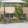 vidaXL Gartenm&ouml;bel Set 4 pcs Schwarz und Dunkelgrau
