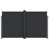 vidaXL Seitenmarkise Ausziehbar Schwarz 200x1200 cm