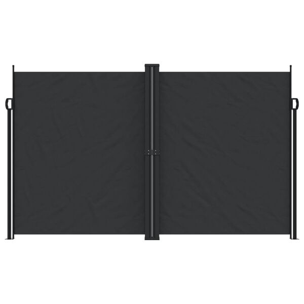 vidaXL Seitenmarkise Ausziehbar Schwarz 200x1200 cm