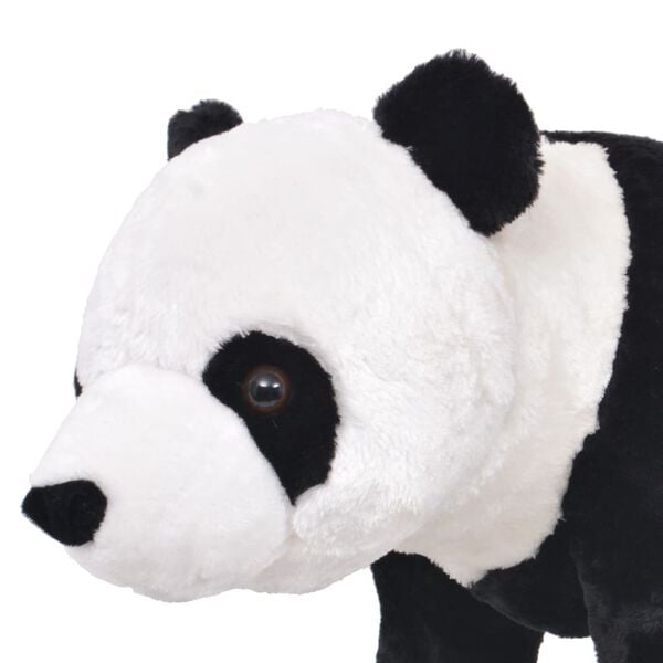 vidaXL Pl&uuml;schtier Panda Stehend Pl&uuml;sch Schwarz und Wei&szlig; XXL