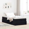 vidaXL Ottoman-Bett mit Matratze Schwarz 90x200 cm Samt