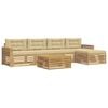 vidaXL Outdoor-Sofagarnitur 6 Stk. Wei&szlig; und Beige Polyester