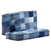 vidaXL Pouf Quadratisch 100x100x20 cm Denim Patchwork