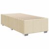 vidaXL Boxspringbett mit Matratze Creme 90x190 cm Stoff