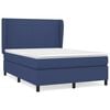 vidaXL Boxspringbett mit Matratze Blau 140x200 cm Stoff