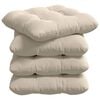vidaXL Sitzkissen 4 pcs Beige 40 x 40 cm Mikrofaserstoff