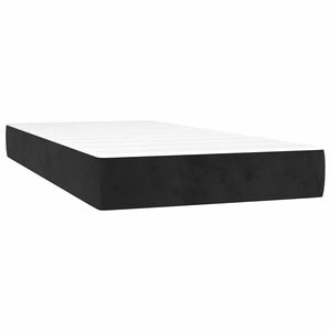 vidaXL Taschenfederkernmatratze Mittel Schwarz 120x190x20 cm Samt