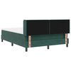 vidaXL Boxspringbett mit Matratze Dunkelgr&uuml;n 200 x 140 cm Samt