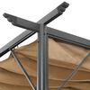 vidaXL Pergola mit Ausziehbarem Dach Taupe 3x3 m Stahl 180 g/m²