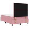 vidaXL Boxspringbett mit Matratze mit Kopfteil Rosa 120 x 190 cm Stoff