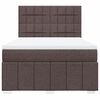 vidaXL Boxspringbett mit Matratze Dunkelbraun 160x200 cm Stoff