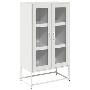 vidaXL Highboard Wei&szlig; 68x39x123 cm Stahl