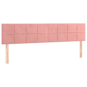 vidaXL Kopfteile 2 Stk. Rosa 90x5x78/88 cm Samt