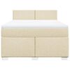 vidaXL Boxspringbett mit Matratze Creme 140x200 cm Stoff