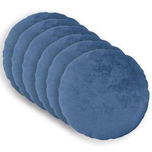 vidaXL Kissenbezug 6 pcs HEERLEN Himmelblau &Oslash; 30 cm Flanell