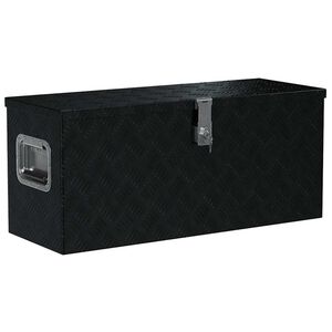 vidaXL Aluminiumkiste 80&times;30&times;35 cm Schwarz