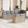 vidaXL Gartensofa-set 8 pcs Beige und Hellgrau Poly-Rattan