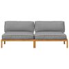 vidaXL Sofa Set mit Kissen Uni Grau 240 x 80 x 69 cm Massivholz Akazie