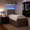 vidaXL Boxspringbett mit Matratze Hellgrau 80x200 cm Samt