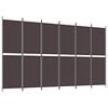 vidaXL 6-tlg. Paravent Braun 300x180 cm Stoff