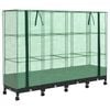 vidaXL Gartenplanter mit Gew&auml;chshausabdeckung und R&auml;dern 4 Stk. PP