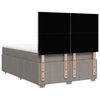 vidaXL Boxspringbett mit Matratze Taupe 140x190 cm Stoff