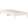 vidaXL Massivholzbett ohne Matratze Wei&szlig; 90x200 cm Kiefernholz