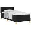 vidaXL Boxspringbett mit Matratze Schwarz 200 x 80 cm Polyester