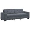 vidaXL Sofa Set 3 pcs Dunkelgrau 221 x 80 x 80 cm Samt