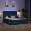 vidaXL Bett mit Stauraum und LED mit LED Blau 180 x 200 cm Polyester