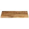 vidaXL Tischplatte 80x60x2,5 cm Baumkante Massivholz Raues Mangoholz