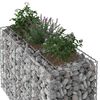 vidaXL Gabionen Hochbeet Silber 130 x 50 x 80 cm Verzinkter Stahl
