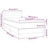 vidaXL Boxspringbett mit Matratze Dunkelgr&uuml;n 90x200 cm Samt